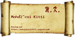 Mohácsi Kitti névjegykártya
