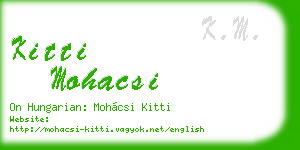 kitti mohacsi business card